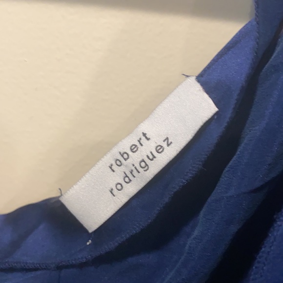 Robert Rodriguez Navy Silk One Shoulder Romper - Picture 6 of 8